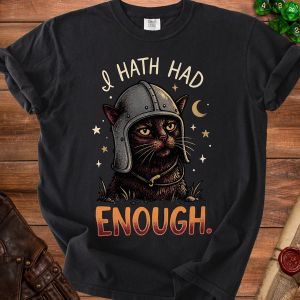 Knight Cat T-shirt in Black