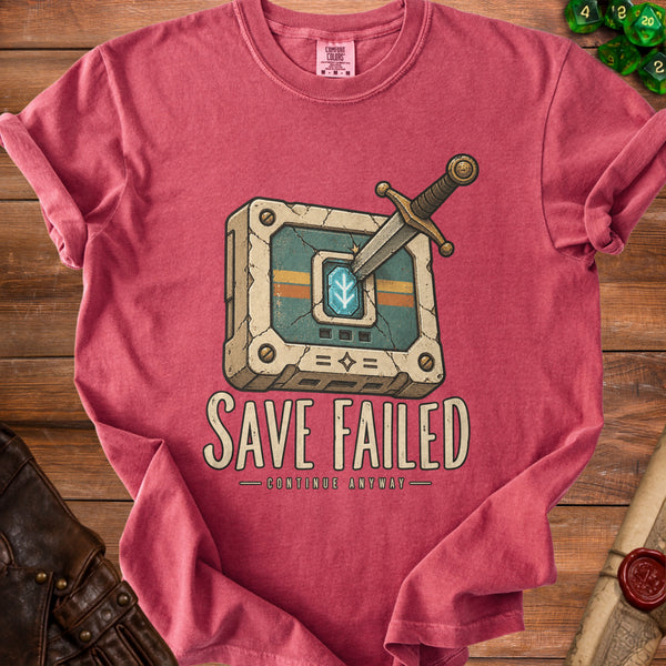 Save Failed T-Shirt in Crimson