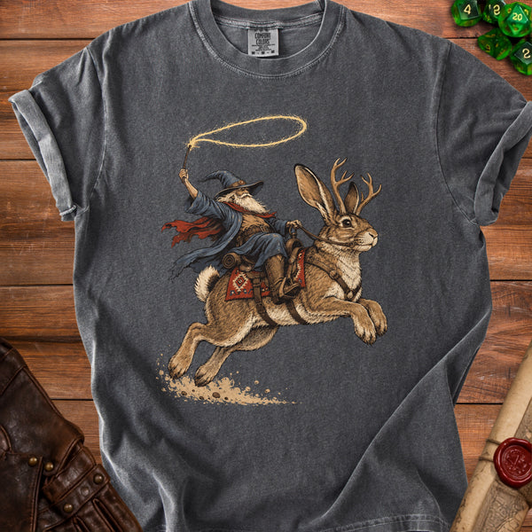 Jackalope Wizard T-Shirt in Pepper