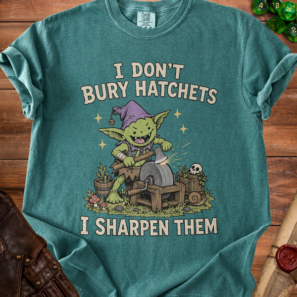 Grindstone Goblin T-shirt in Blue Spruce