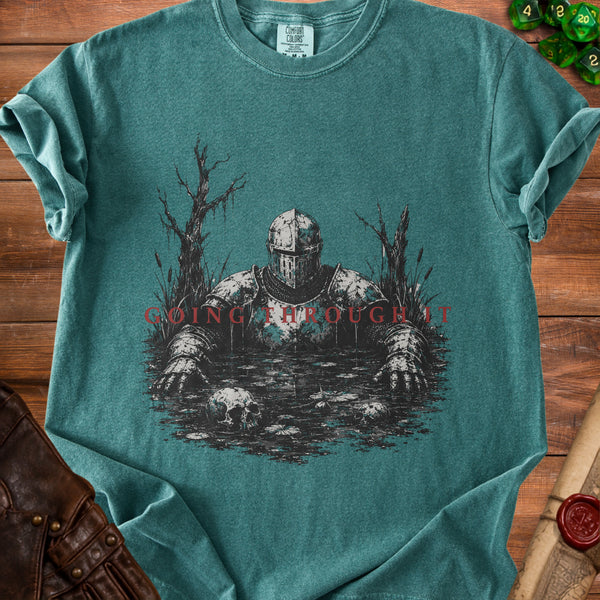 Going Through It T-shirt in Blue Spruce
