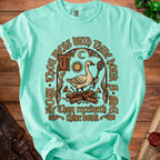 Mint t-shirt with goose design and text "Thou mess with thine honk S. ME Thou receiveth thine bonk."