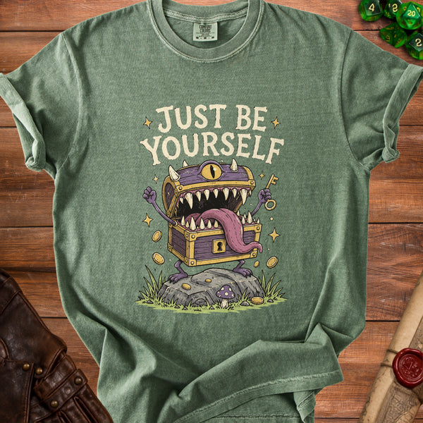 Just Be Yourself T-Shirt in Moss