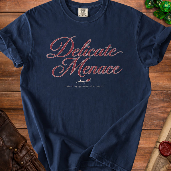 Delicate Menace T-Shirt in True Navy