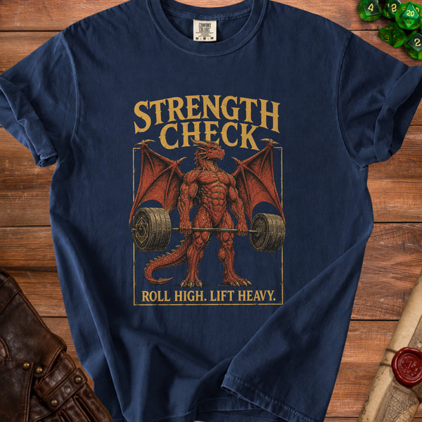 Strength Check T-Shirt in True Navy