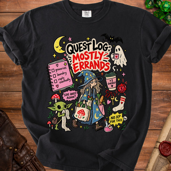 Quest Log T-Shirt in Black
