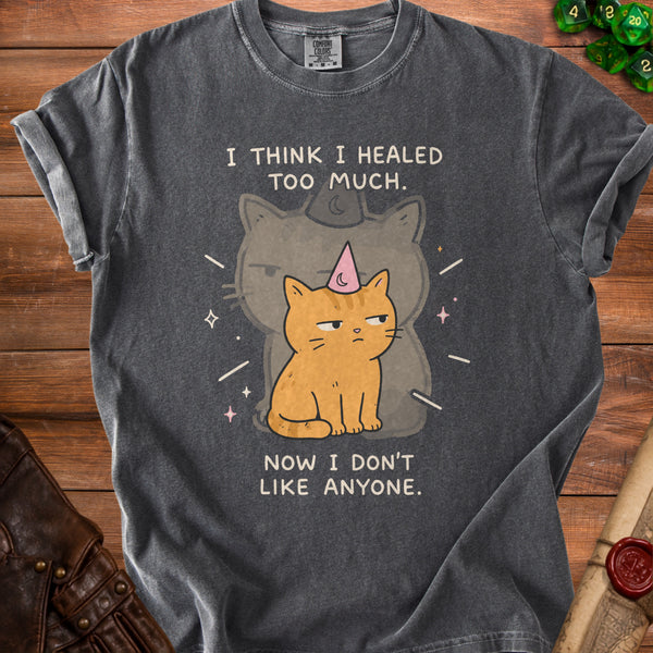 Healed Cat Party T-Shirt in Pepper