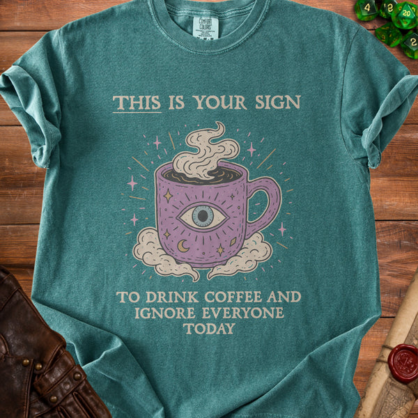 Mystical Mug T-Shirt in Blue Spruce
