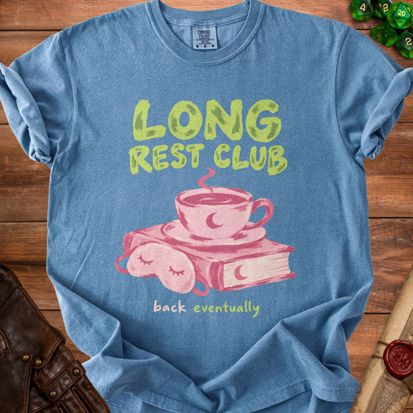 Cozy Long Rest T-Shirt in Blue Jean