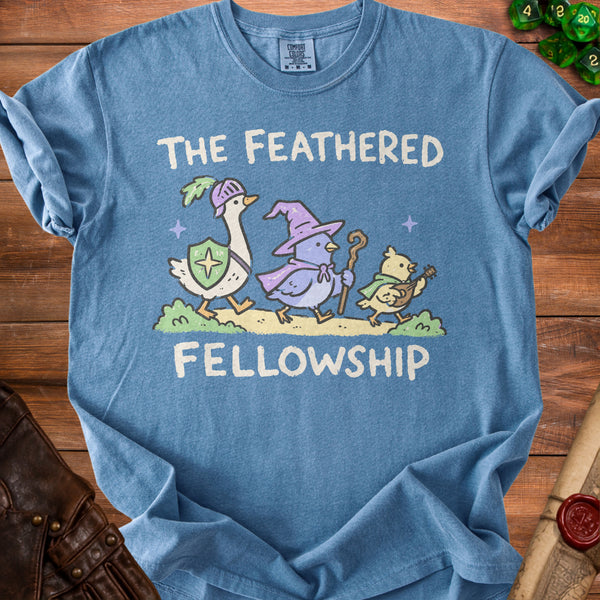 Feathered Fellowship T-Shirt in Blue Jean