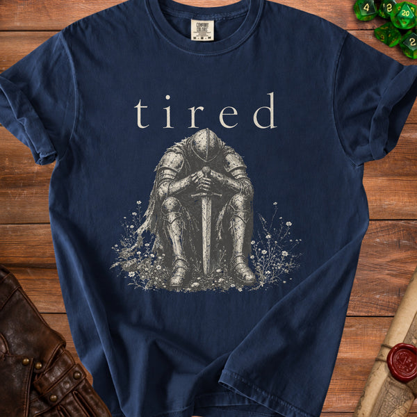 Tired Knight T-Shirt in True Navy