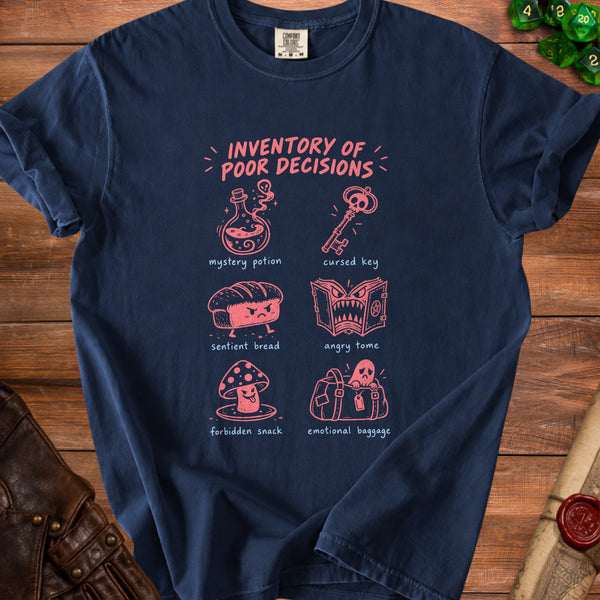 Poor Decisions T-Shirt in True Navy