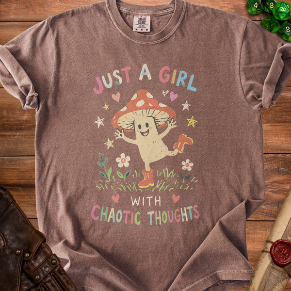 Chaotic Mushroom T-shirt in Espresso