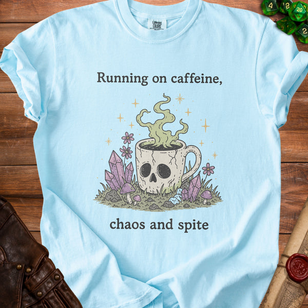 Caffeine Spite T-shirt in Chambray