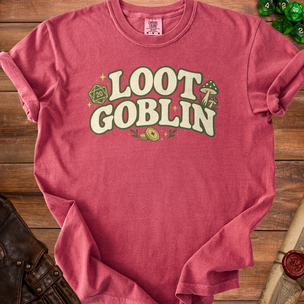 Loot Goblin T-shirt in Crimson