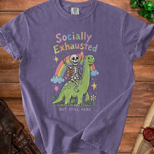 Socially Exhausted T-Shirt in Grape