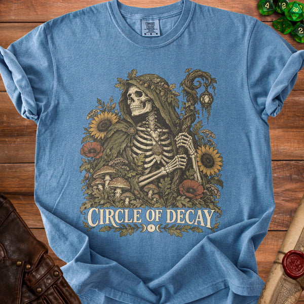Circle Decay T-Shirt in Blue Jean