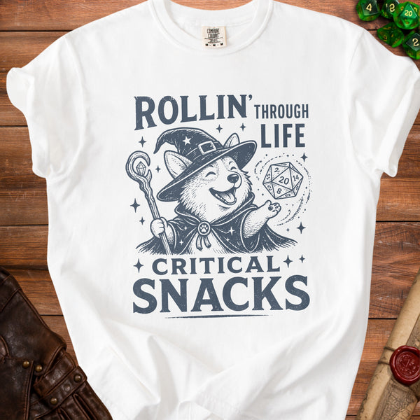 Corgi Wizard T-Shirt in White