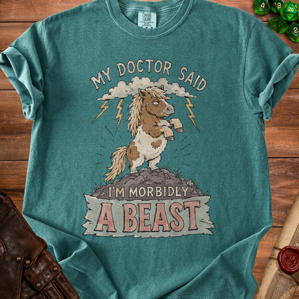 Morbidly Beast Doctor's Orders T-Shirt in Blue Spruce