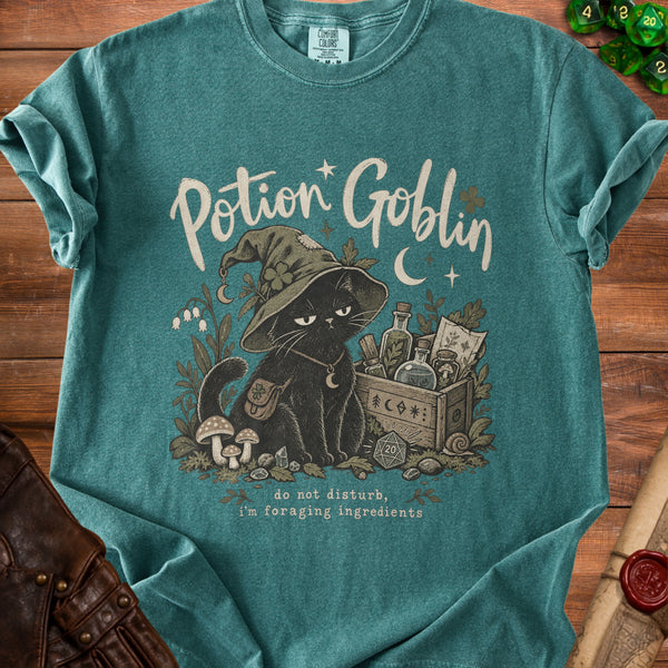 Potion Goblin T-Shirt in Blue Spruce