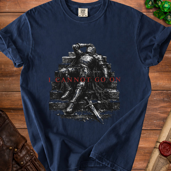 Cannot Go On T-Shirt in True Navy