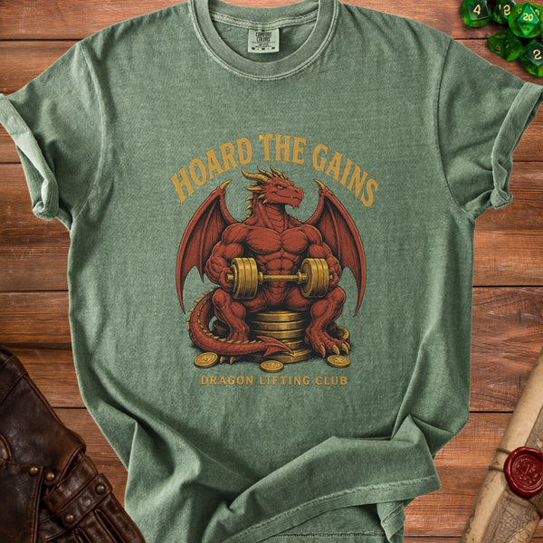 Dragon Gains T-Shirt in Moss
