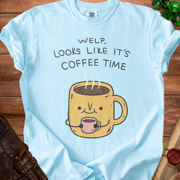 Coffee Time T-Shirt in Chambray