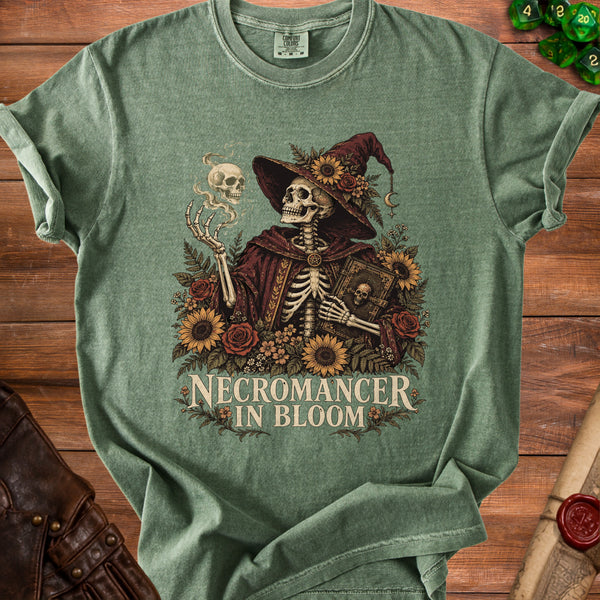 Necromancer Bloom T-Shirt in Moss