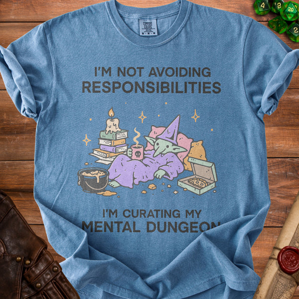 Mental Dungeon T-Shirt in Blue Jean