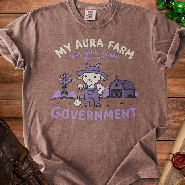 Aura Farm Grind Never Stops T-Shirt in Espresso