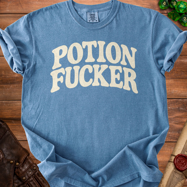 Potion Fucker T-Shirt in Blue Jean