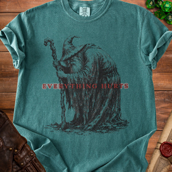Everything Hurts T-Shirt in Blue Spruce
