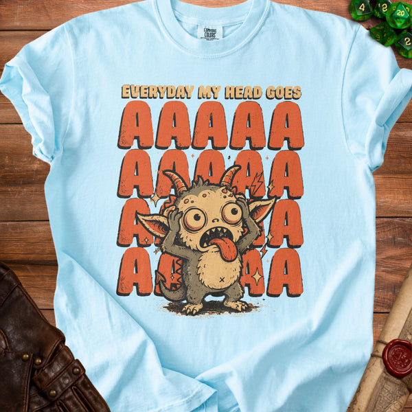 AAAAA Monster T-shirt in Chambray