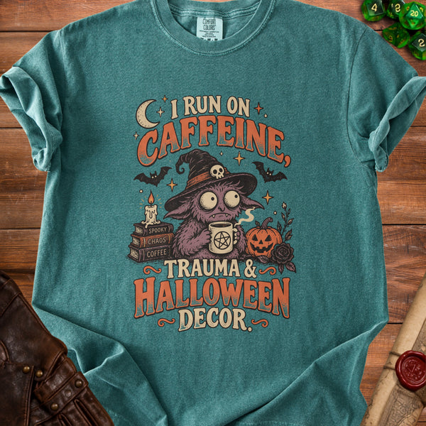 Caffeine Trauma T-Shirt in Blue Spruce