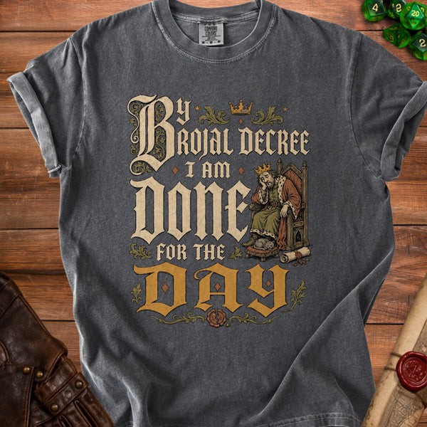 Done For The Day T-shirt in Pepper