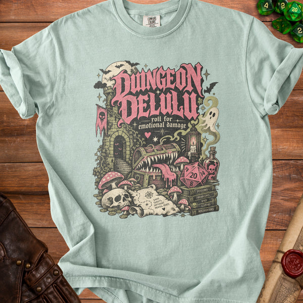 Dungeon Delulu T-Shirt in Bay