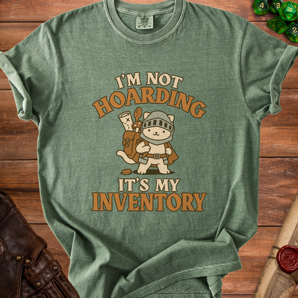 Cat Inventory T-Shirt in Moss