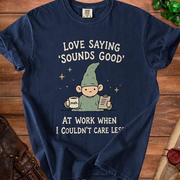 Gnome Meh T-shirt in True Navy