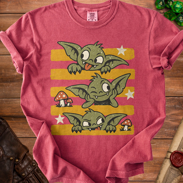 Goblin Trio T-Shirt in Crimson