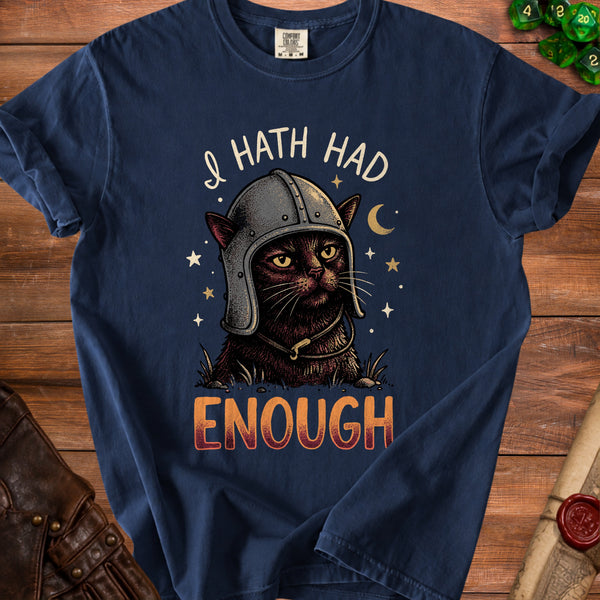 Knight Cat T-shirt in True Navy