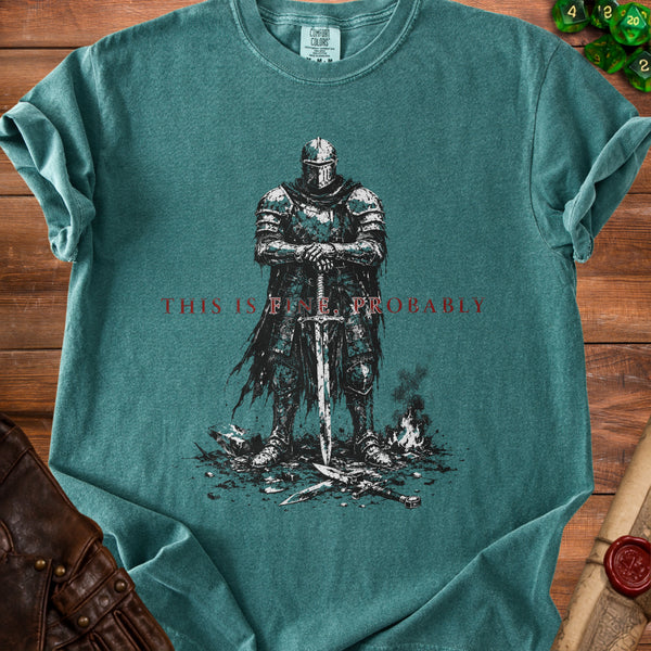 Grim Knight T-Shirt in Blue Spruce