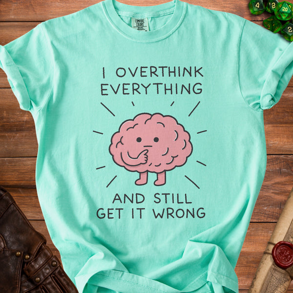 Overthinking Brain T-Shirt in Island Reef