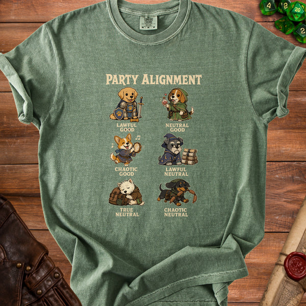 Party Alignment T-Shirt in Moss