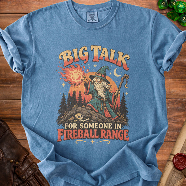 Fireball Wizard T-Shirt in Blue Jean