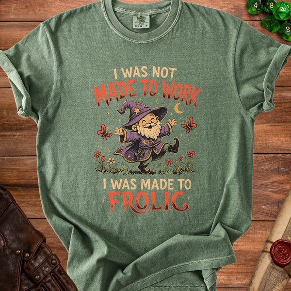 Gnome Frolic T-shirt in Moss