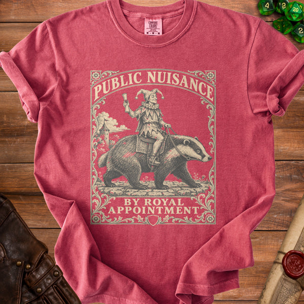 Public Nuisance T-shirt in Crimson