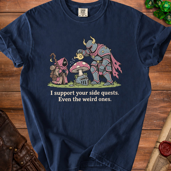 Side Quest Mushroom T-Shirt in True Navy
