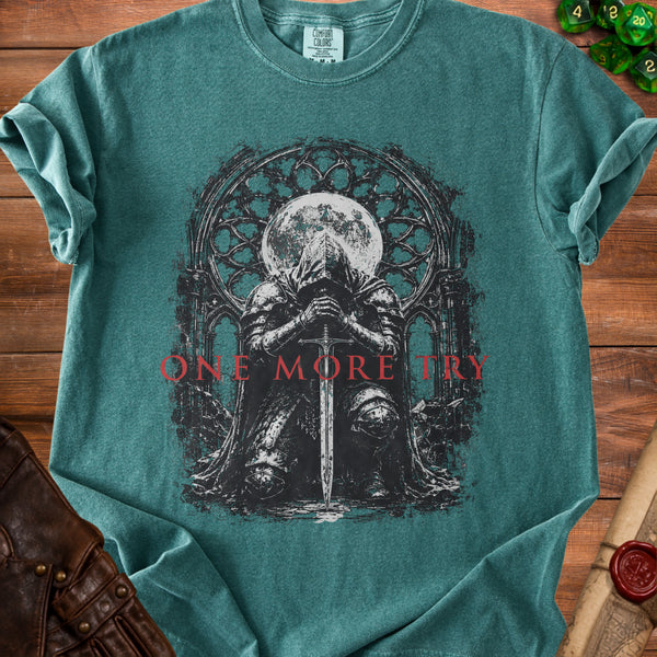 One More Try T-shirt in Blue Spruce
