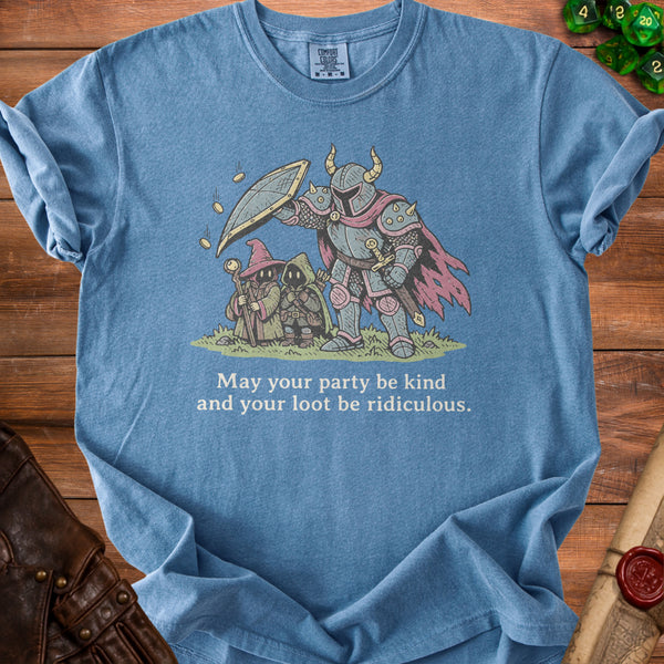 Kind Party T-Shirt in Blue Jean