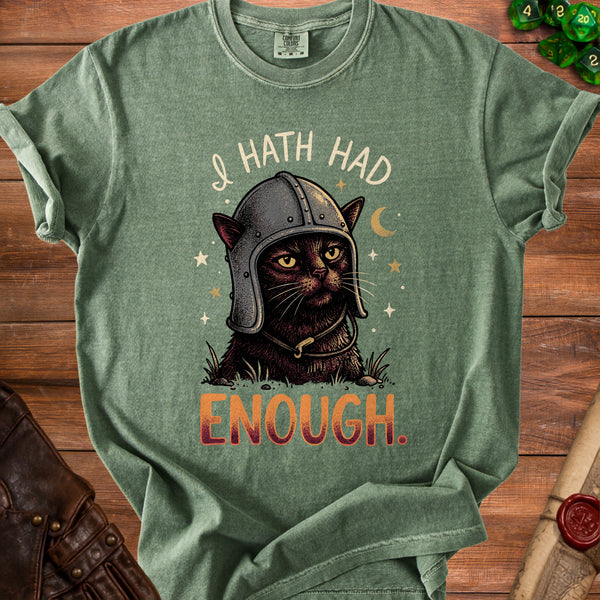 Knight Cat T-shirt in Moss